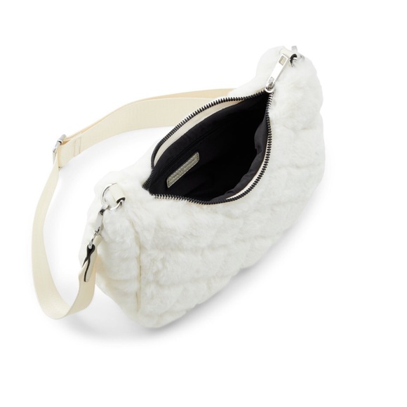 [SOLD] BRAND NEW Call It Spring: white faux fur puffy crossbody bag - Picture 4 of 5